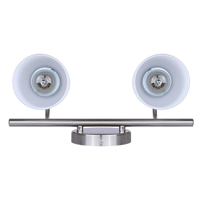 Canarm Novalee 14.5in 2-Light Vanity Light | Modern Brushed Nickel and Opal Glass | Bathroom & Powder Room | 14.5 x 6.5 x 9.75 in | Model IVL1130A02BN
