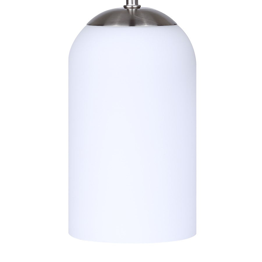 Canarm Novalee 22in 3-Light Vanity | Brushed Nickel and Opal Glass | Bathroom & Powder Room | 22 x 6.5 x 9.75 in | Model IVL1130A03BN