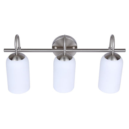 Canarm Novalee 22in 3-Light Vanity | Brushed Nickel and Opal Glass | Bathroom & Powder Room | 22 x 6.5 x 9.75 in | Model IVL1130A03BN
