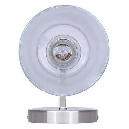 Canarm Luelle 7.88in 1-Light Wall Sconce | Modern Brushed Nickel and Alabaster Glass | Bathroom & Powder Room | Model IVL1151A01BN