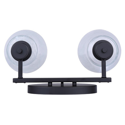 Canarm Luelle 16in 2-Light Vanity Light | Modern Matte Black and Alabaster Glass | Bathroom & Powder Room | 16 x 8 x 8 in | Model IVL1151A02BK