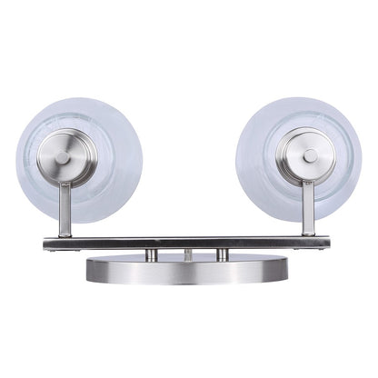Canarm Luelle 16in 2-Light Vanity Light | Modern Brushed Nickel and Alabaster Glass | Bathroom & Powder Room | 16 x 8 x 8 in | Model IVL1151A02BN
