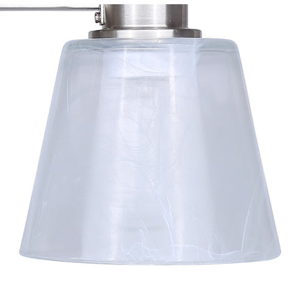 Canarm Luelle 25in 3-Light Vanity Light | Modern Brushed Nickel and Alabaster Glass | Bathroom & Powder Room | 25 x 8 x 8 in | Model IVL1151A03BN