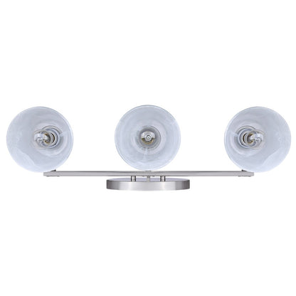 Canarm Luelle 25in 3-Light Vanity Light | Modern Brushed Nickel and Alabaster Glass | Bathroom & Powder Room | 25 x 8 x 8 in | Model IVL1151A03BN