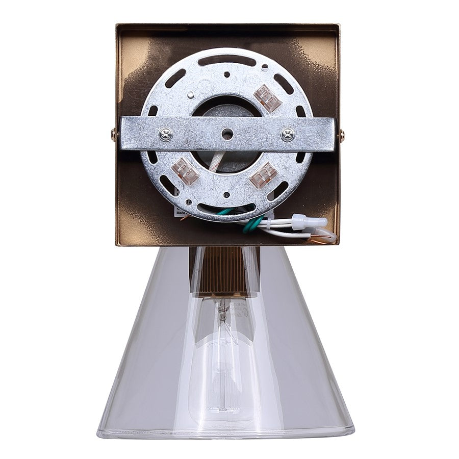 Canarm Berklie 1-Light 8in Wall Sconce | Matte Gold and Clear Glass | Bathroom Vanity & Powder Room | 9.75in H | Model IVL1159A01GD