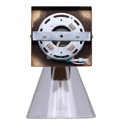Canarm Berklie 1-Light 8in Wall Sconce | Matte Gold and Clear Glass | Bathroom Vanity & Powder Room | 9.75in H | Model IVL1159A01GD