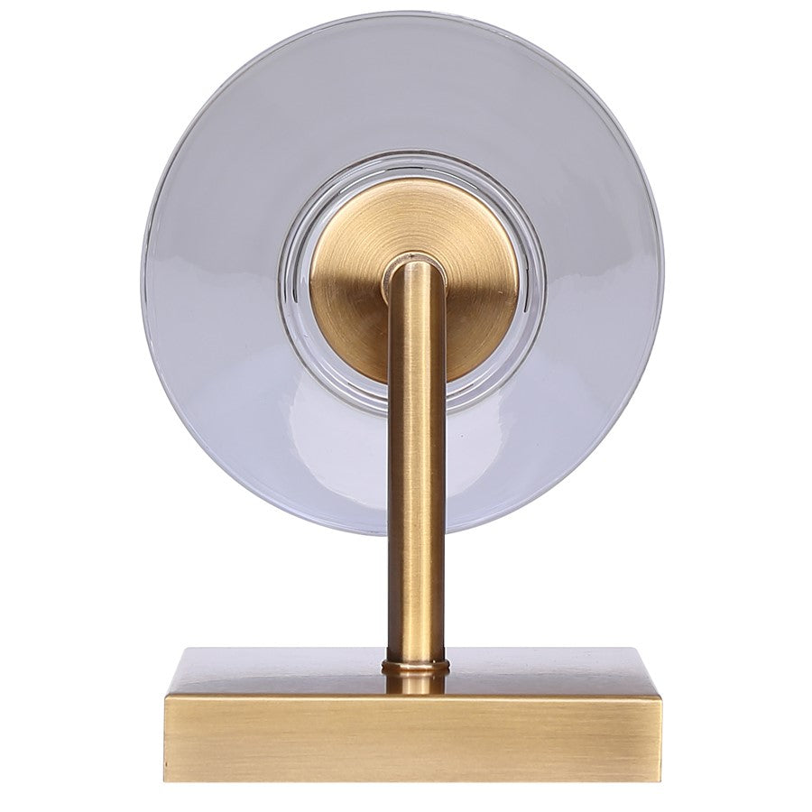 Canarm Berklie 1-Light 8in Wall Sconce | Matte Gold and Clear Glass | Bathroom Vanity & Powder Room | 9.75in H | Model IVL1159A01GD