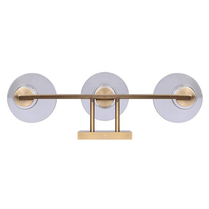 Canarm Berklie 3-Light 25.5in Bathroom Vanity Light | Matte Gold and Clear Glass | Bathroom Vanity & Grooming | 7.13in H | Model IVL1159A03GD