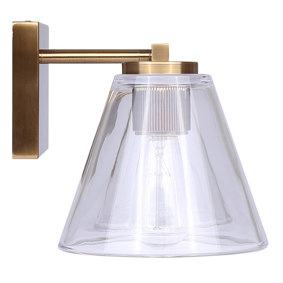 Canarm Berklie 3-Light 25.5in Bathroom Vanity Light | Matte Gold and Clear Glass | Bathroom Vanity & Grooming | 7.13in H | Model IVL1159A03GD