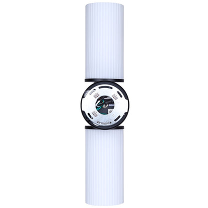 Canarm Kinslea 6in 2-Light Vanity Light | Modern Matte Black and Opal Ribbed Glass | Bathroom & Hallway | 6 x 4 x 20 in | Model IVL1165A02BK-FR