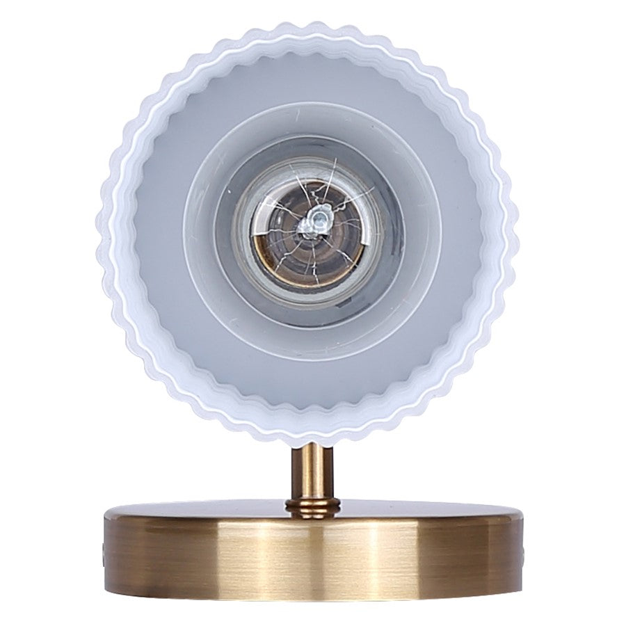 Canarm Kinslea 6in 2-Light Vanity Light | Modern Gold and Opal Ribbed Glass | Bathroom & Hallway | 6 x 4 x 20 in | Model IVL1165A02GD