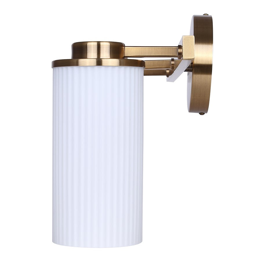 Canarm Kinslea 23in 3-Light Vanity Light | Modern Gold and Opal Glass | Bathroom & Powder Room | 23 x 7 x 10 in | Model IVL1165A03GD