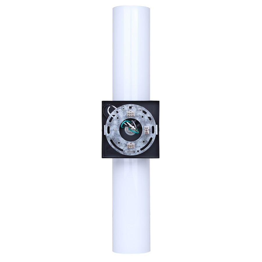 Canarm Maxine 20in 2-Light Vanity Wall Light | Modern Matte Black and Opal Glass | Bathroom & Powder Room | 4.5 x 4.75 x 20 in | Model IVL1167A02BK