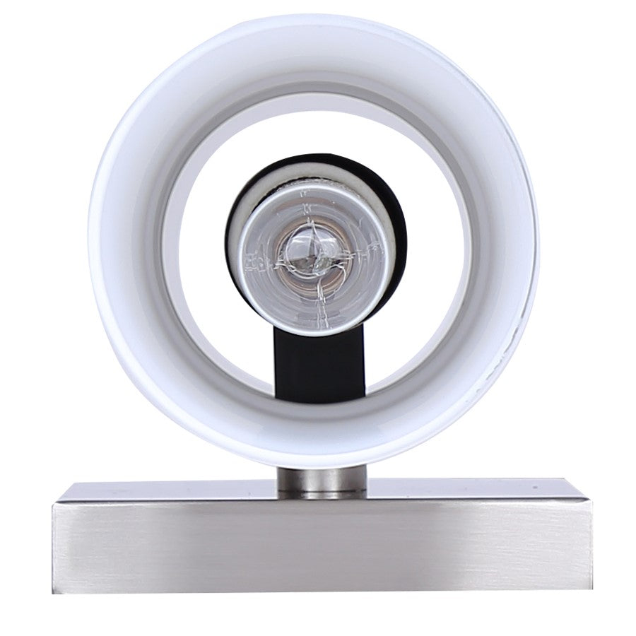 Canarm Maxine 20in 2-Light Vanity Wall Light | Modern Brushed Nickel and Opal Glass | Bathroom & Powder Room | 4.5 x 4.75 x 20 in | Model IVL1167A02BN