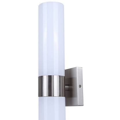 Canarm Maxine 20in 2-Light Vanity Wall Light | Modern Brushed Nickel and Opal Glass | Bathroom & Powder Room | 4.5 x 4.75 x 20 in | Model IVL1167A02BN