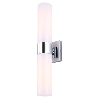 Canarm Maxine 20in 2-Light Vanity Wall Light | Modern Chrome and Opal Glass | Bathroom & Powder Room | 4.5 x 4.75 x 20 in | Model IVL1167A02CH