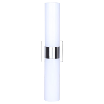 Canarm Maxine 20in 2-Light Vanity Wall Light | Modern Chrome and Opal Glass | Bathroom & Powder Room | 4.5 x 4.75 x 20 in | Model IVL1167A02CH