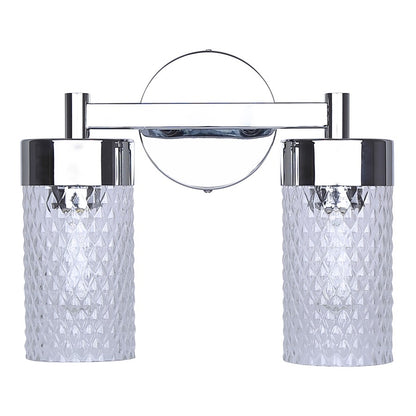 Canarm Eden 13in 2-Light Vanity | Chrome and Diamond Glass | Bathroom Vanity Light | 13 x 6.25 x 10.88 in | Model IVL1168A02CH