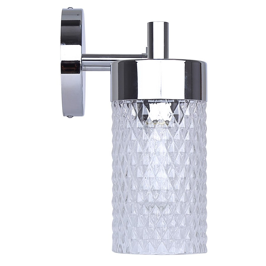 Canarm Eden 23in 3-Light Vanity | Chrome and Diamond Glass | Bathroom Vanity Light | 23.25 x 6.25 x 10.88 in | Model IVL1168A03CH