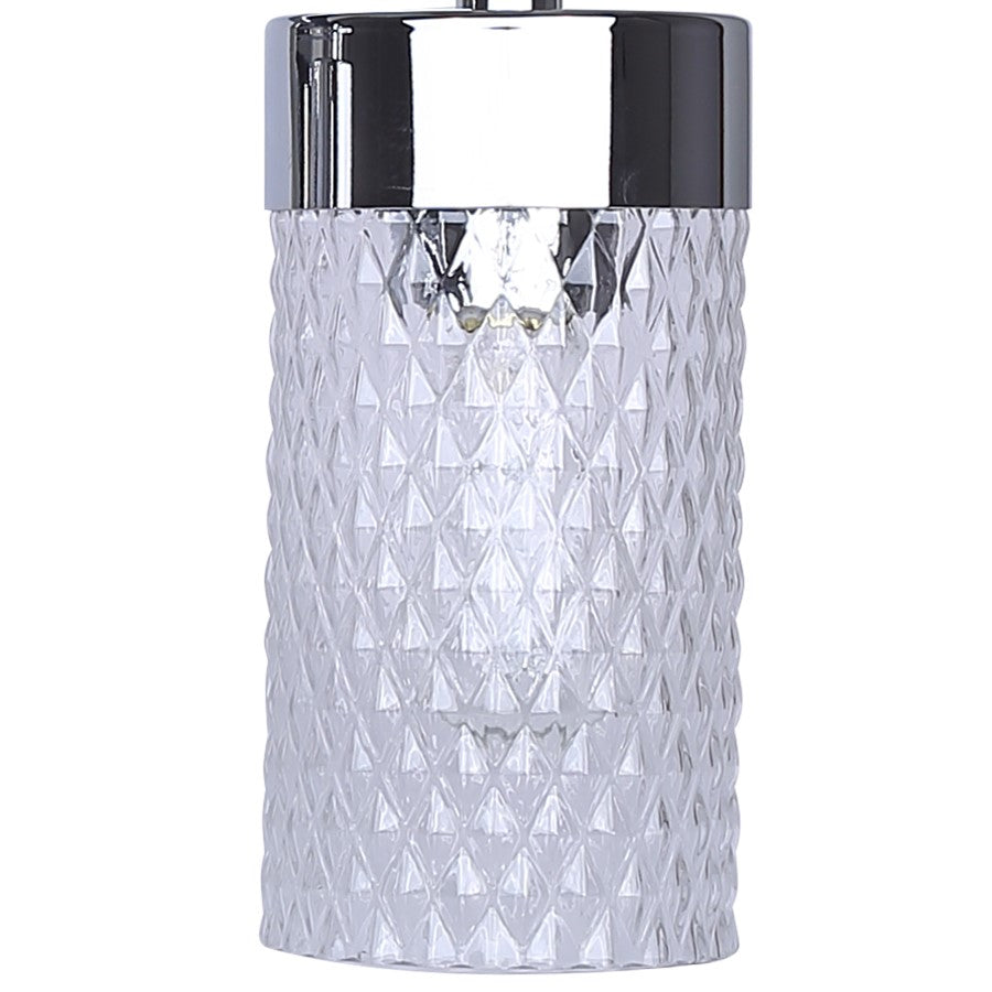 Canarm Eden 23in 3-Light Vanity | Chrome and Diamond Glass | Bathroom Vanity Light | 23.25 x 6.25 x 10.88 in | Model IVL1168A03CH