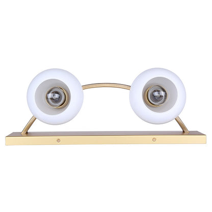Canarm Monroe 18in 2-Light Vanity | Gold and Opal Glass | Bathroom Vanity Light | 18 x 6.5 x 6.75 in | Model IVL1169A02GDP