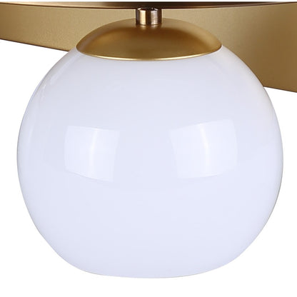 Canarm Monroe 18in 2-Light Vanity | Gold and Opal Glass | Bathroom Vanity Light | 18 x 6.5 x 6.75 in | Model IVL1169A02GDP