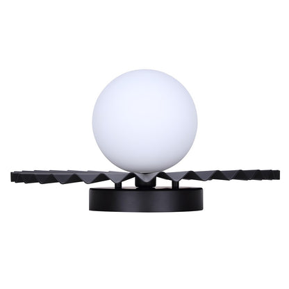 Canarm Payton 12in 1-Light Vanity Light | Matte Black and Opal Glass | Bathroom Vanity & Wall Sconce | 12 x 6.75 x 12 in | Model IVL1210A01BK9