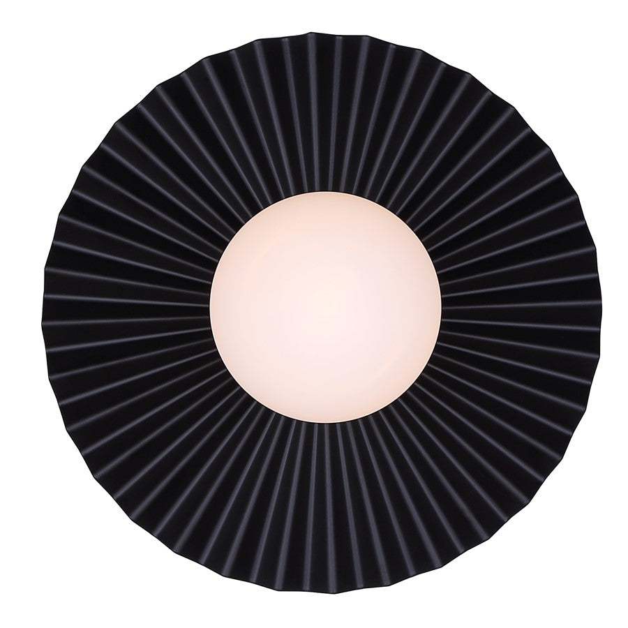 Canarm Payton 12in 1-Light Vanity Light | Matte Black and Opal Glass | Bathroom Vanity & Wall Sconce | 12 x 6.75 x 12 in | Model IVL1210A01BK9