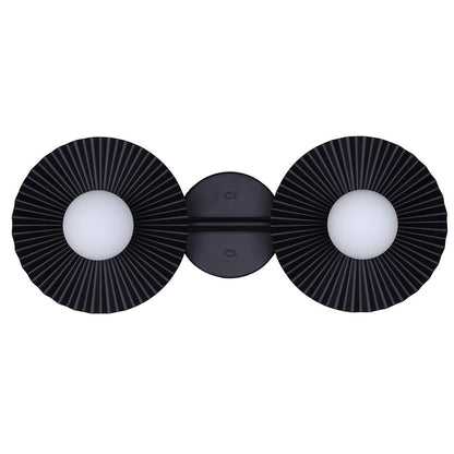 Canarm Payton 20in 2-Light Vanity Light | Matte Black and Opal Glass | Bathroom Vanity & Grooming | 20 x 6.75 x 8.12 in | Model IVL1210A02BK9