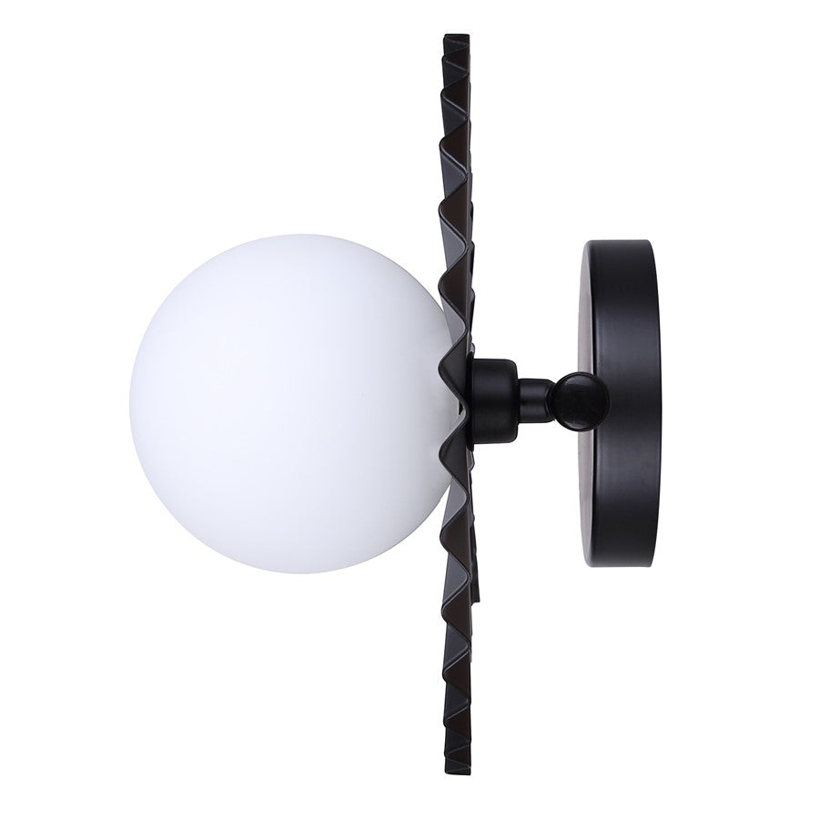 Canarm Payton 28.5in 3-Light Vanity Light | Matte Black and Opal Glass | Bathroom Vanity & Grooming | 28.5 x 6.75 x 8.12 in | Model IVL1210A03BK9