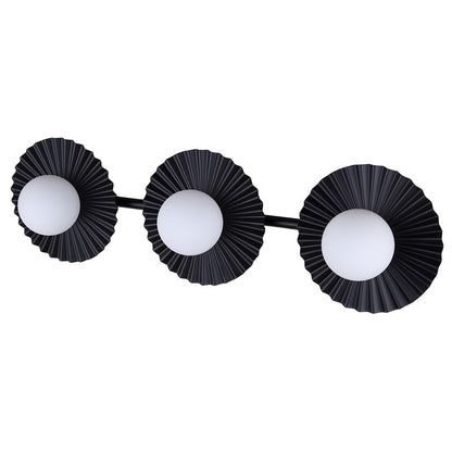 Canarm Payton 28.5in 3-Light Vanity Light | Matte Black and Opal Glass | Bathroom Vanity & Grooming | 28.5 x 6.75 x 8.12 in | Model IVL1210A03BK9