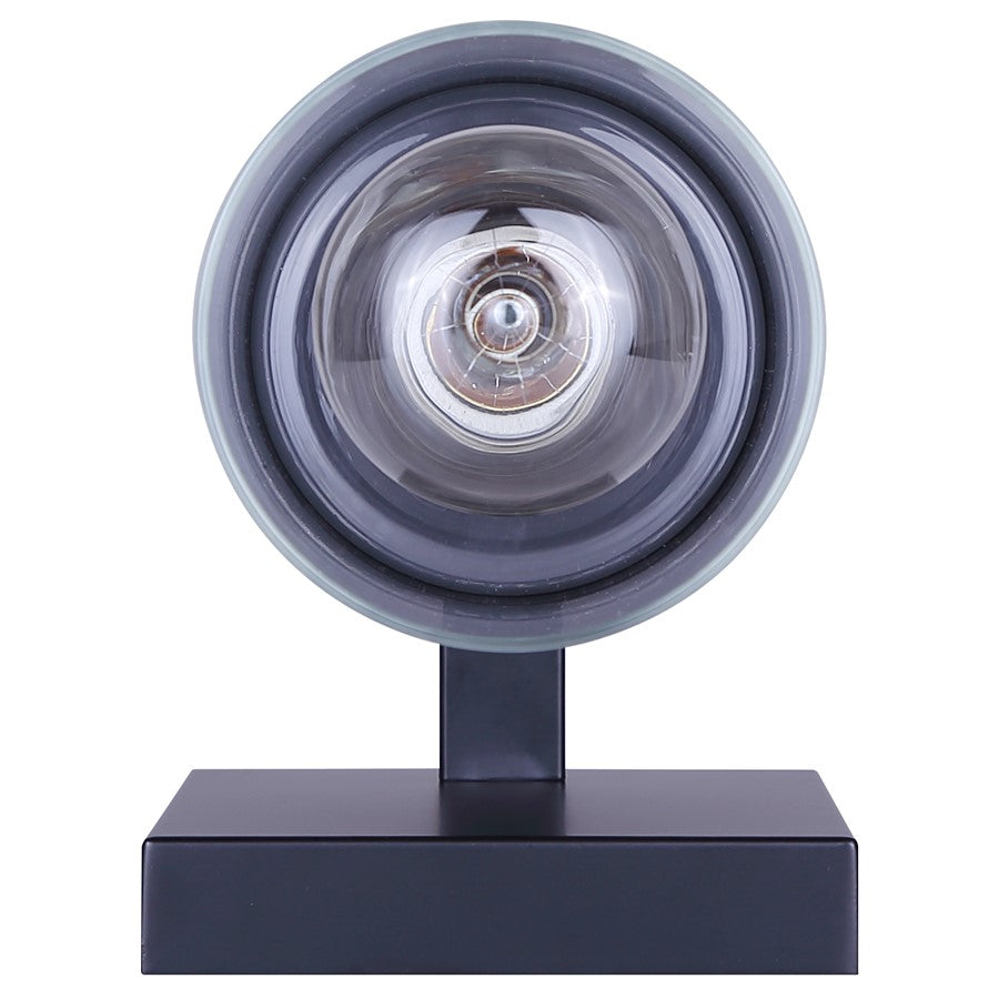Canarm Britton 4.75in 1-Light Vanity Light | Matte Black and Clear Glass | Bathroom & Hallway | 4.75 x 6.12 x 8.62 in | Model IVL1234A01BK