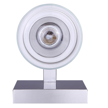 Canarm Britton 4.75in 1-Light Vanity Light | Brushed Nickel and Clear Glass | Bathroom & Hallway | 4.75 x 6.12 x 8.62 in | Model IVL1234A01BN