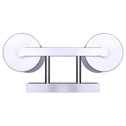 Canarm Britton 12.5in 2-Light Vanity Light | Brushed Nickel and Clear Glass | Bathroom & Powder Room | 12.5 x 6 x 9.62 in | Model IVL1234A02BN