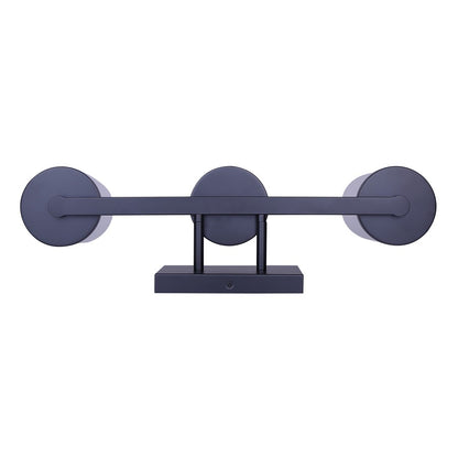 Canarm Britton 21in 3-Light Vanity Light | Industrial Matte Black and Clear Glass | Bathroom & Powder Room | 21 x 6 x 9.625 in | Model IVL1234A03BK
