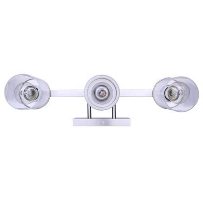 Canarm Britton 21in 3-Light Vanity Light | Modern Brushed Nickel and Clear Glass | Bathroom & Powder Room | 21 x 6 x 9.625 in | Model IVL1234A03BN