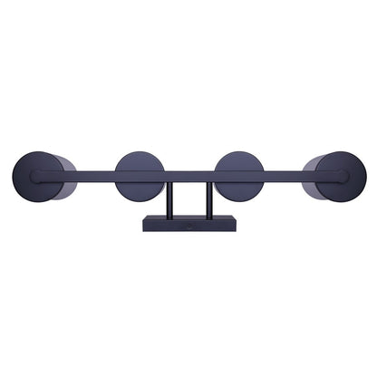 Canarm Britton 28in 4-Light Vanity Light | Industrial Matte Black and Clear Glass | Bathroom & Powder Room | 28 x 6 x 9.625 in | Model IVL1234A04BK