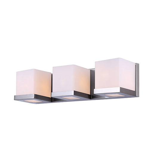 Canarm Denmark 21in 3-Light Vanity Light | Brushed Nickel and Flat Opal Glass | Bathroom Vanity | 21 x 5 x 5 in | Model IVL584A03BN9