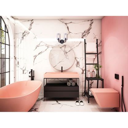 Canarm Albany 14in 2-Light Vanity | Oil Rubbed Bronze and Clear Glass | Bathroom Vanity Light | 14 x 6 x 13 in | Model IVL679A02ORB