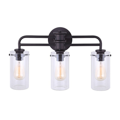Canarm Albany 24in 3-Light Vanity | Oil Rubbed Bronze and Clear Glass | Bathroom Vanity Light | 24 x 6 x 13 in | Model IVL679A03ORB