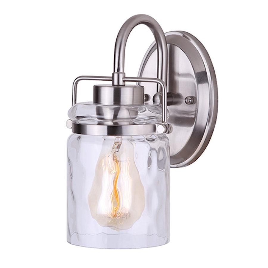 Canarm Arden 6in 3-Light Vanity | Brushed Nickel and Clear Glass | Bathroom Vanity | 6 x 7 x 10 in | Model IVL707A01BN