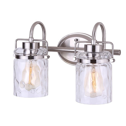 Canarm Arden 15in 3-Light Vanity | Brushed Nickel and Clear Glass | Bathroom Vanity | 15 x 8 x 10 in | Model IVL707A02BN