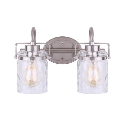 Canarm Arden 15in 3-Light Vanity | Brushed Nickel and Clear Glass | Bathroom Vanity | 15 x 8 x 10 in | Model IVL707A02BN