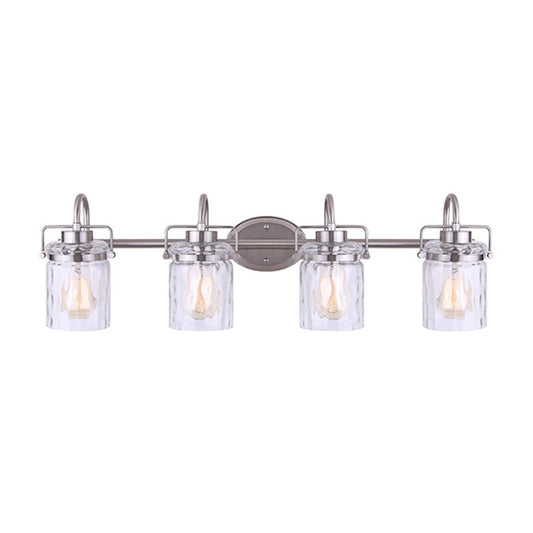Canarm Arden 35in 3-Light Vanity | Brushed Nickel and Clear Glass | Bathroom Vanity Light | 34.5 x 10 x 7.5 in | Model IVL707A04BN