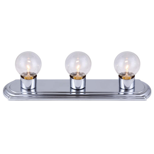 Canarm Bathroom Strip 18in 3-Light Vanity Light | Chrome Finish | Bathroom Vanity | 18 x 4 in | Model IVLBS1307