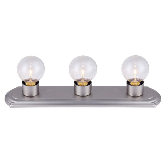 Canarm Bathroom Strip 18in 3-Light Vanity | Brushed Pewter Finish | Bathroom Vanity Light | 18 x 18 x 4.38 in | Model IVLBS1351