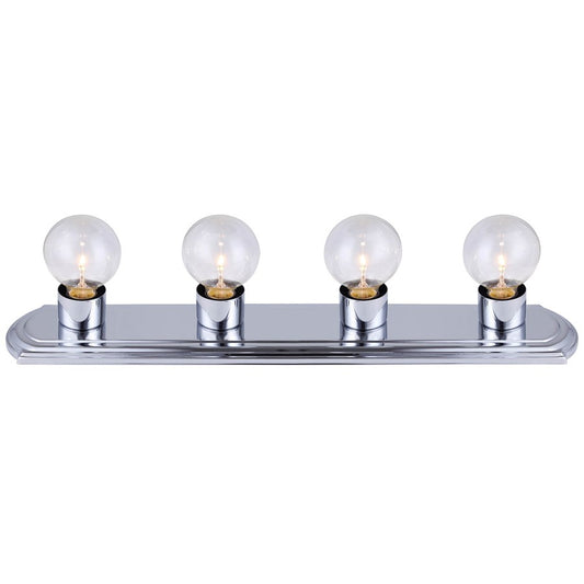Canarm Bathroom Strip 24in 4-Light Vanity | Contemporary Chrome Finish | Bathroom Vanity Light | 24 x 4.38 in | Model IVLBS1407