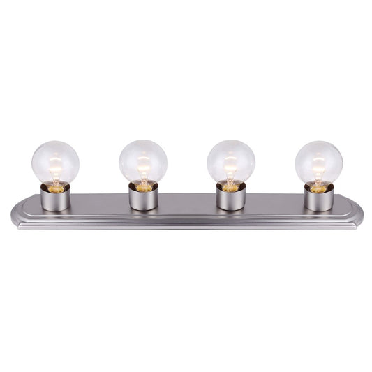 Canarm Bathroom Strip 24in 4-Light Vanity | Brushed Pewter Metal | Bathroom & Makeup Lighting | 24 x 17.25 x 4.38 in | Model IVLBS1451