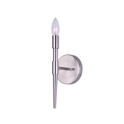 Canarm Florence 11in 1-Light Wall Sconce | Brushed Nickel | Hallway & Living Room Accent | 4.75 x 4.25 x 11 in | Model IWF1009A01BN
