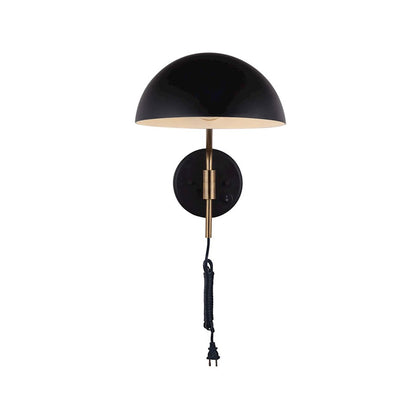 Canarm Hinton 1-Light Wall Sconce | Matte Black and Gold Metal | Bedroom & Hallway Accent | 18.5 x 9.12 x 12.25 in | Model IWF1054A01BKG